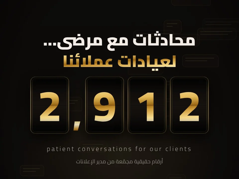 تصميم The Doctor: عدّاد دهبي بيقف على 2,912 محادثة مع مرضى لعيادات عملاء The Doctor